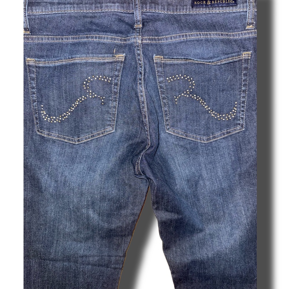Rock and Republic Blue Rhinestone Jeans